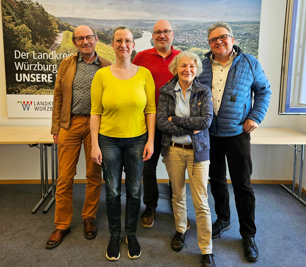 Abschied aus dem Kreistag Würzburg: die fünf Abgeordneten die den Kreistag verlassen im Gruppenbild